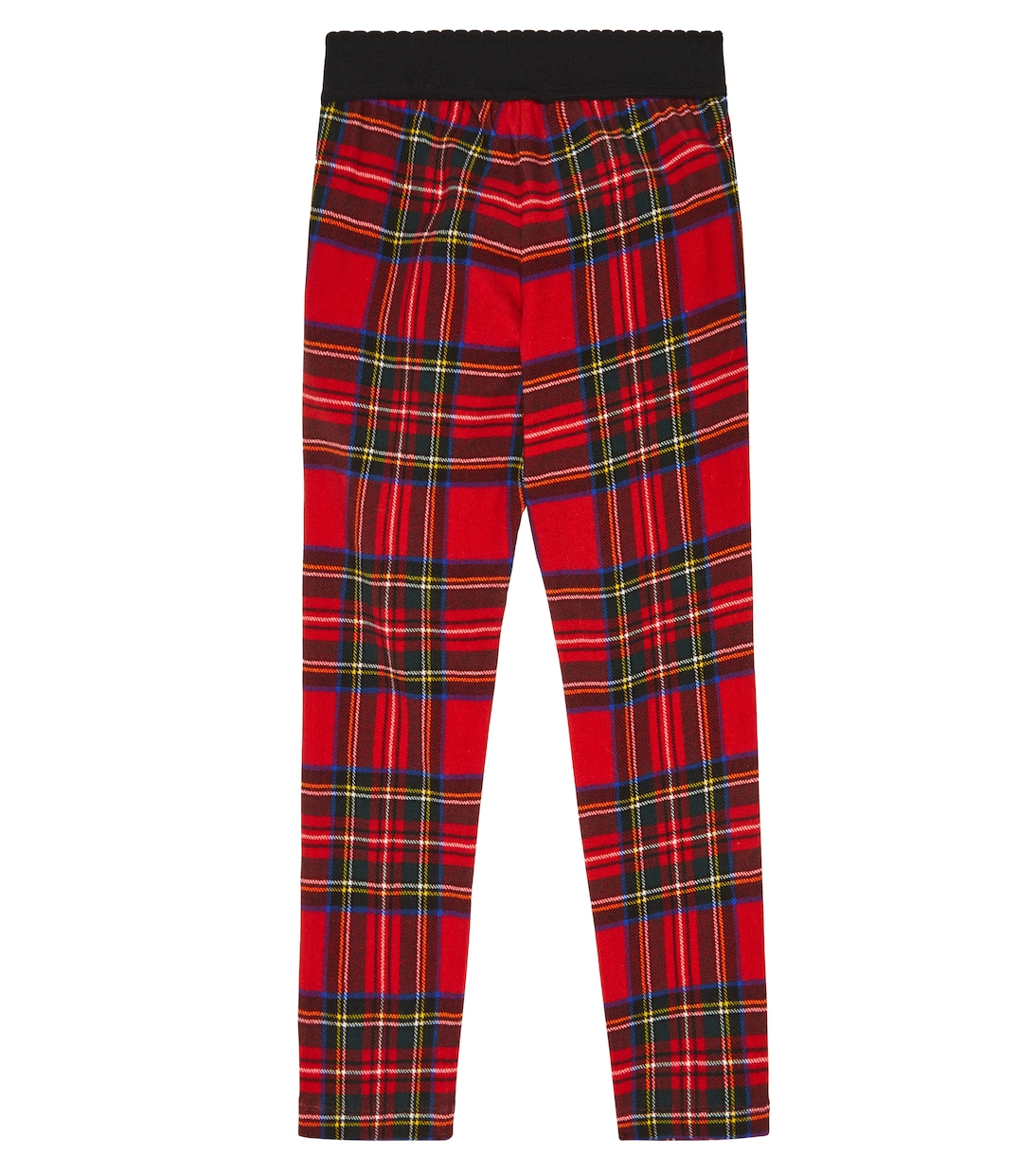 Leggings in misto cotone a quadri | Dolce&Gabbana Kids