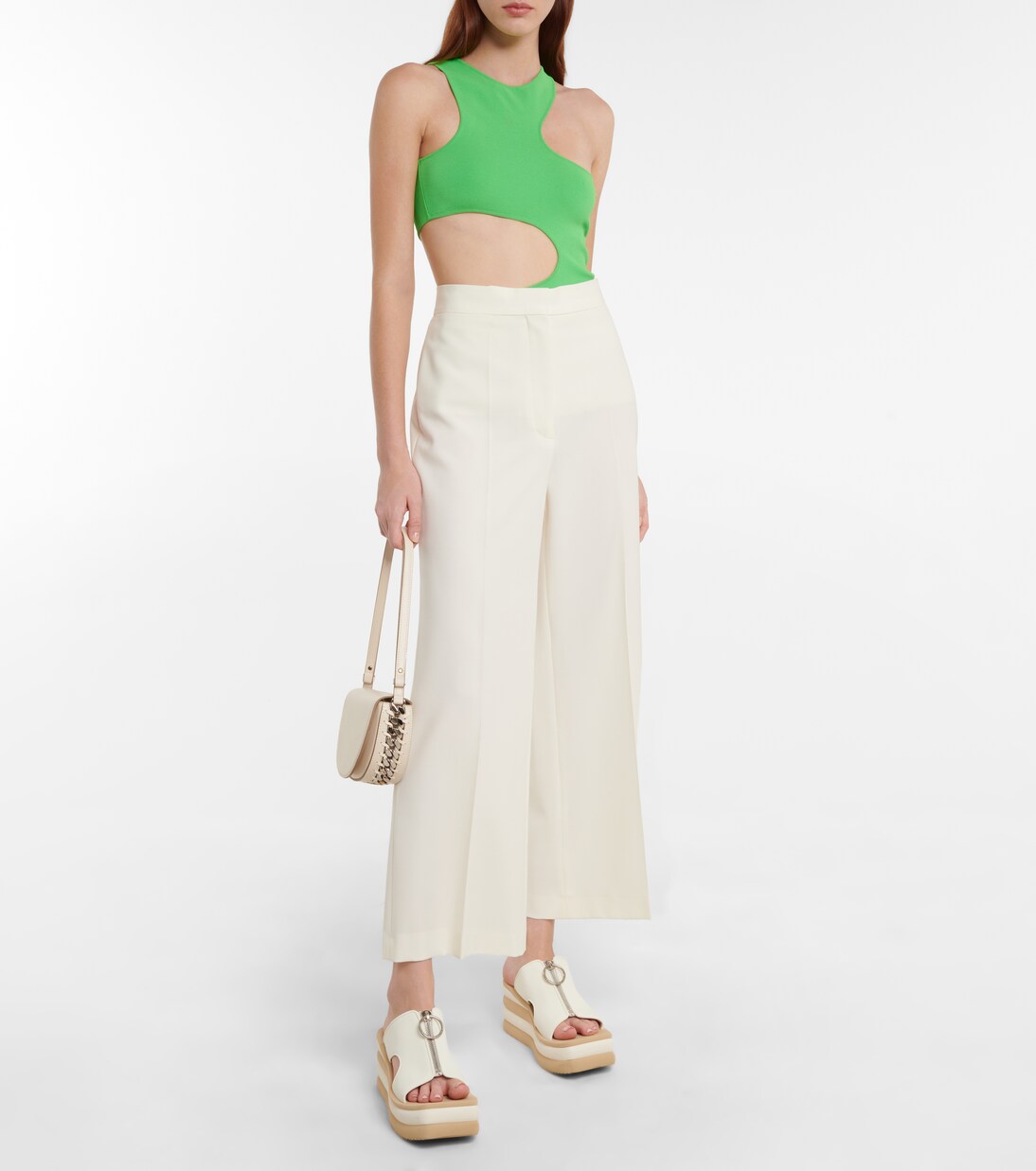 Pantaloni in misto lana a gamba larga | Stella McCartney
