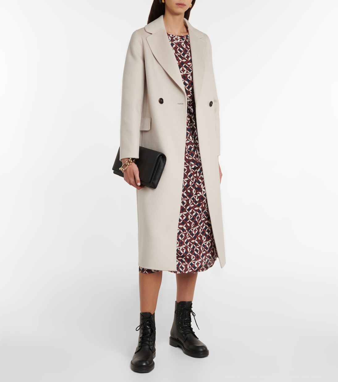 Vestido midi Faenza de seda estampado | 'S Max Mara