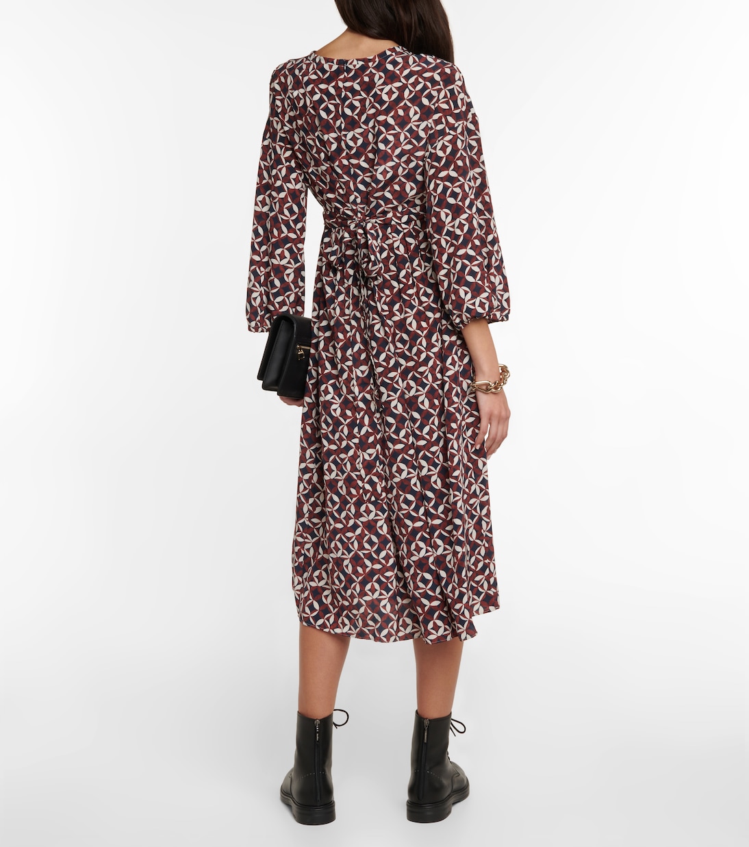 Vestido midi Faenza de seda estampado | 'S Max Mara