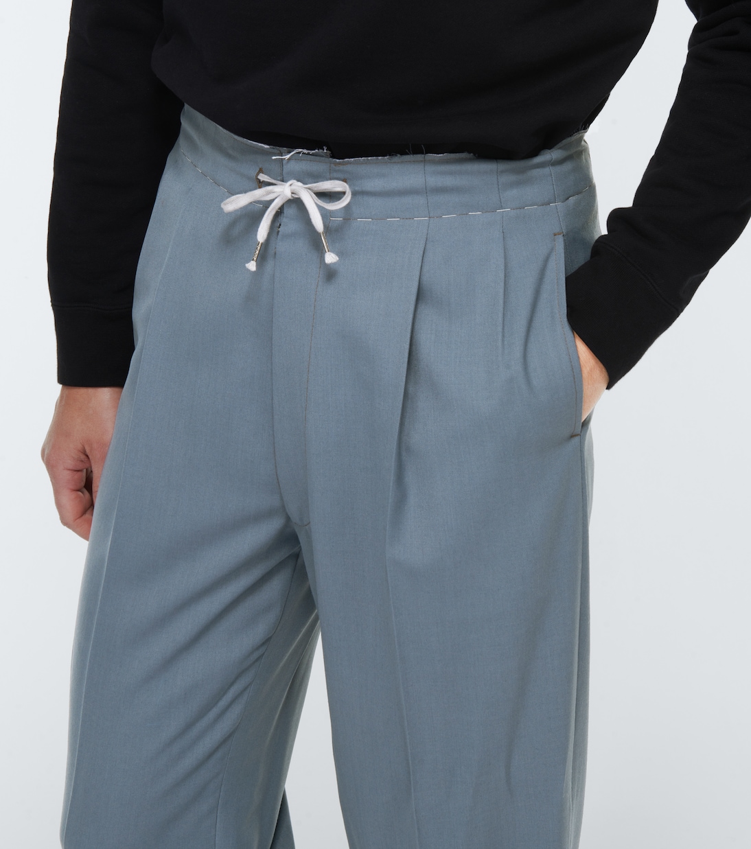 Pantalones rectos con cordón | Maison Margiela