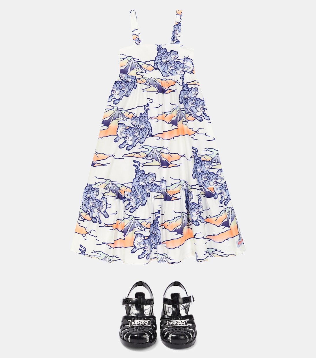 Robe imprimée en coton | Kenzo Kids