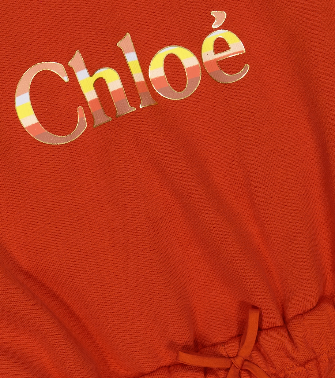 Logo cotton playsuit | Chloé Kids