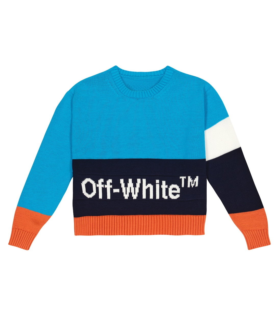 Jersey de algodón con colorblock y logo | Off-White Kids