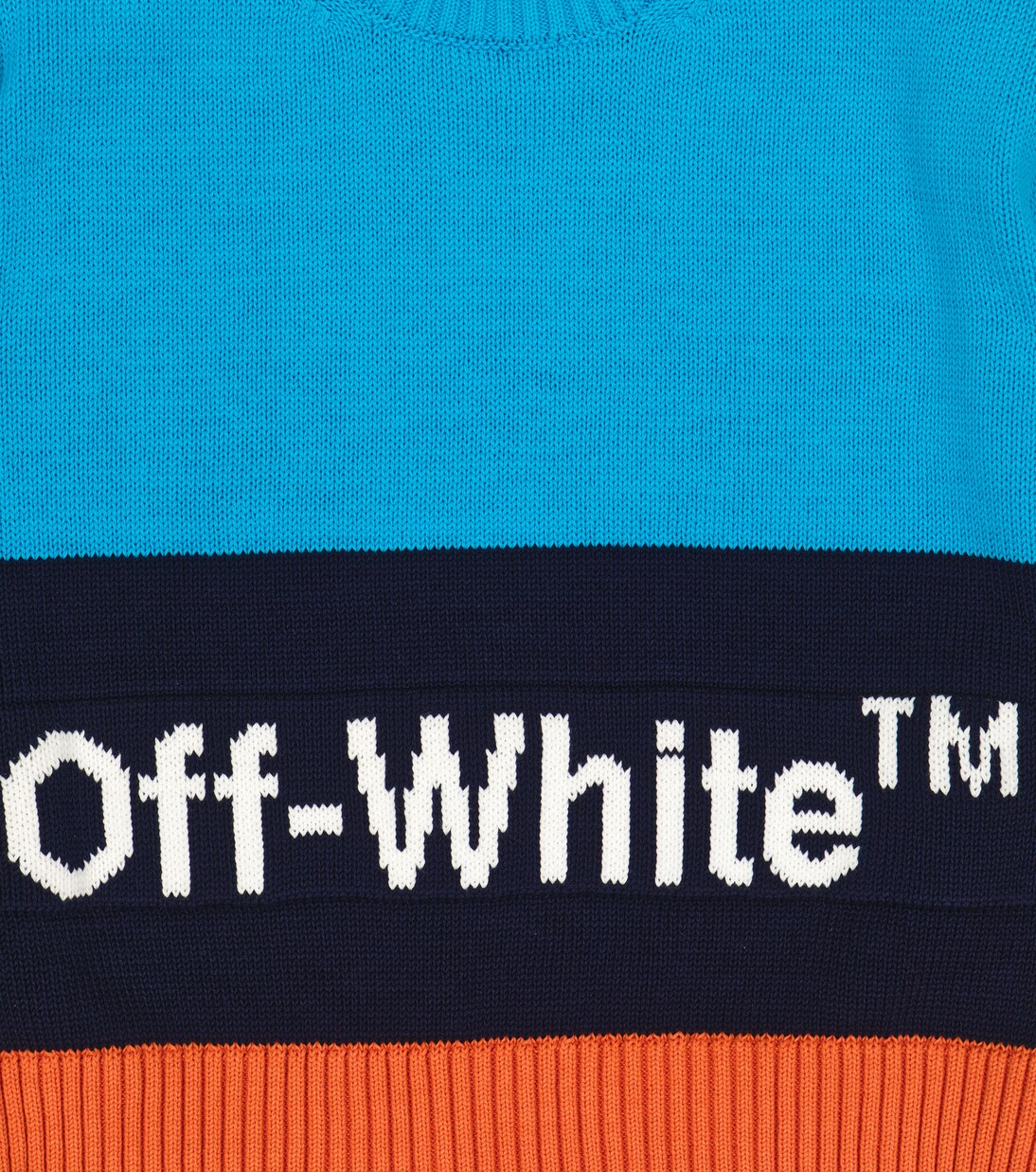 Jersey de algodón con colorblock y logo | Off-White Kids