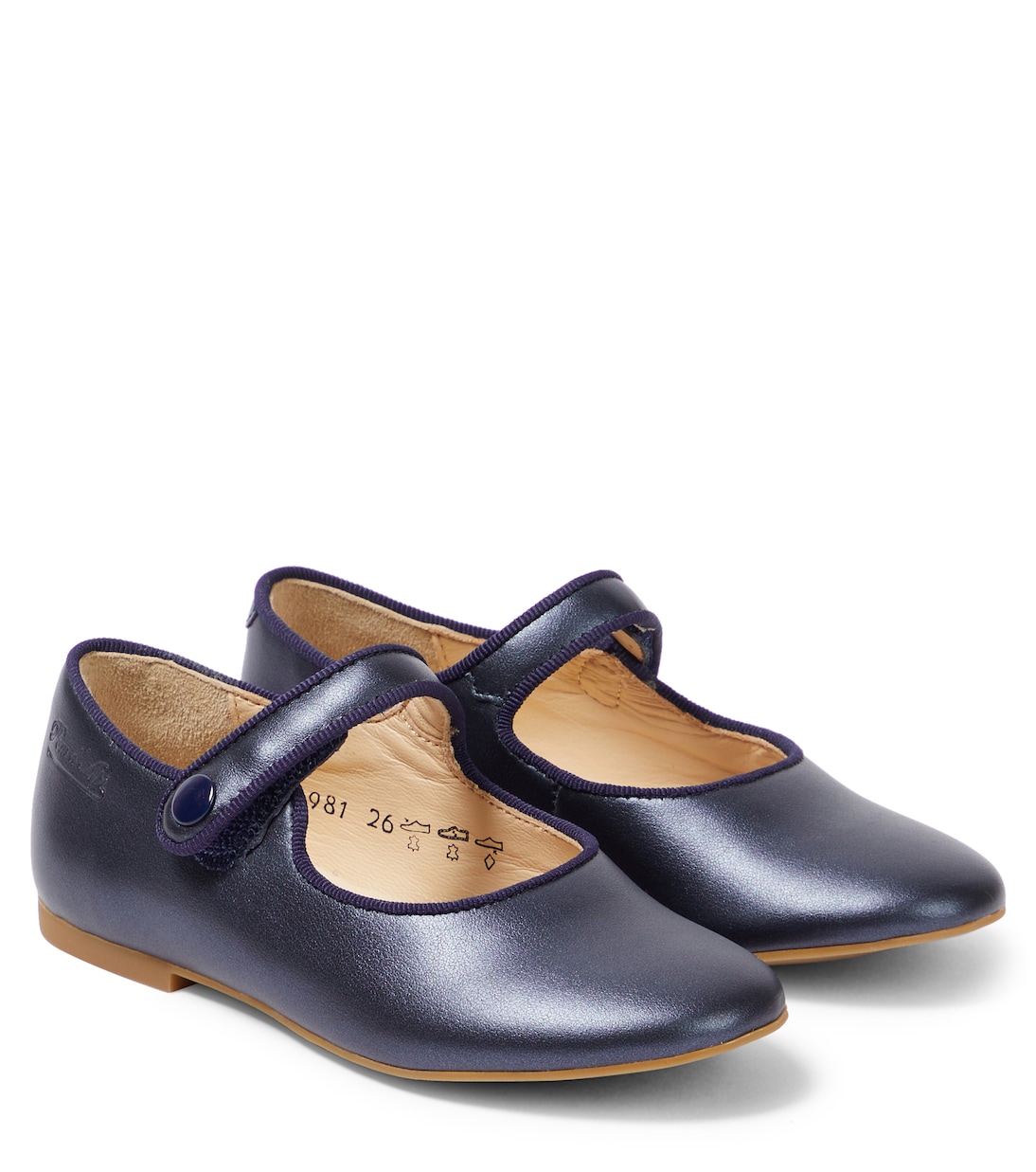 Ballerinas Daisy Baby aus Metallic-Leder | Pom d'Api