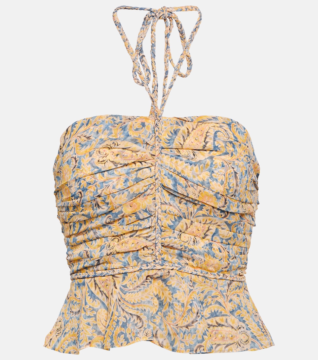 Paisley halter-neck silk top | Veronica Beard