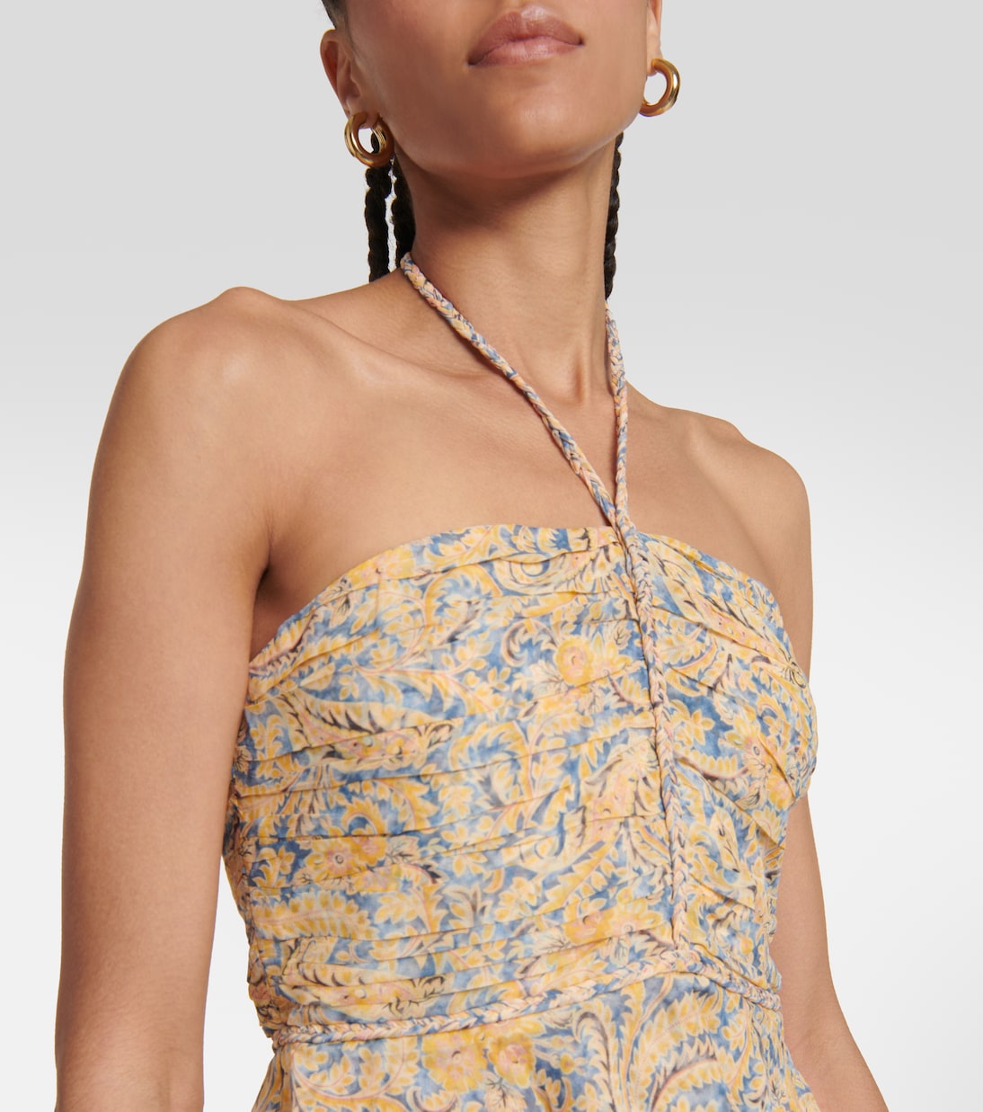 Paisley halter-neck silk top | Veronica Beard