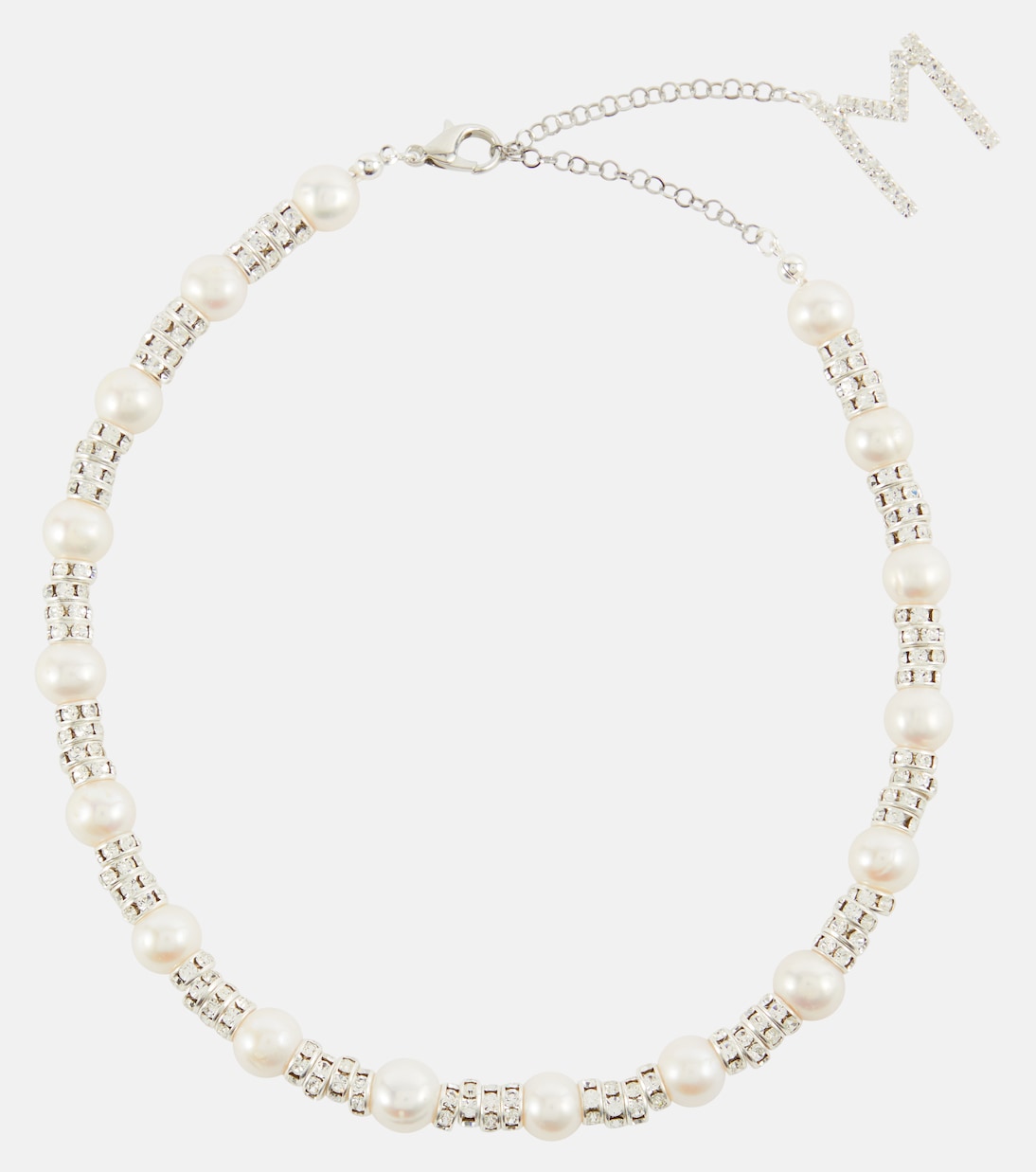 Embellished necklace with rose quartz | Magda Butrym