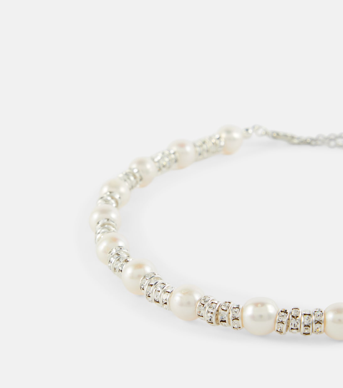 Embellished necklace with rose quartz | Magda Butrym