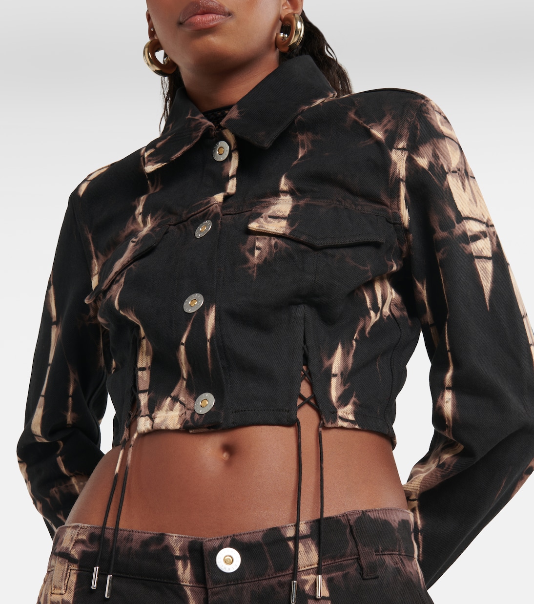 Tie-dye cropped denim jacket | Dion Lee
