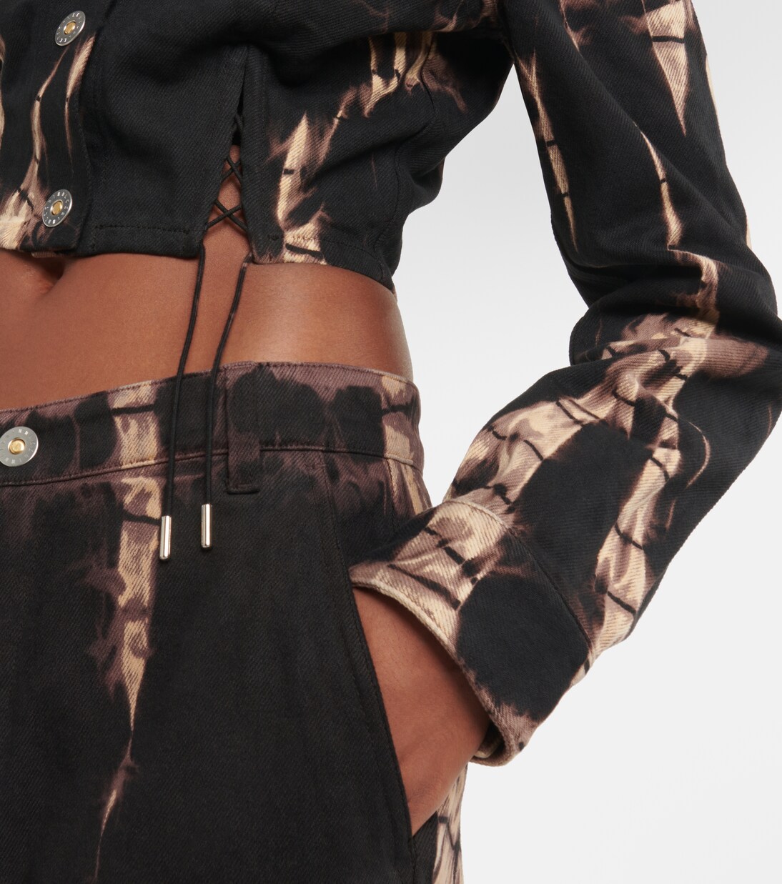 Tie-dye cropped denim jacket | Dion Lee
