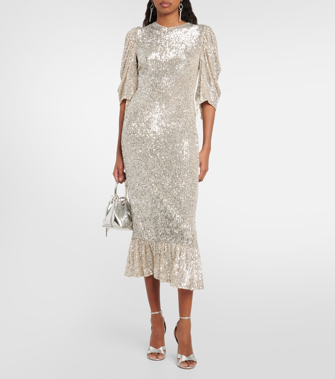 Vestido midi Drama con lentejuelas | Roberta Einer
