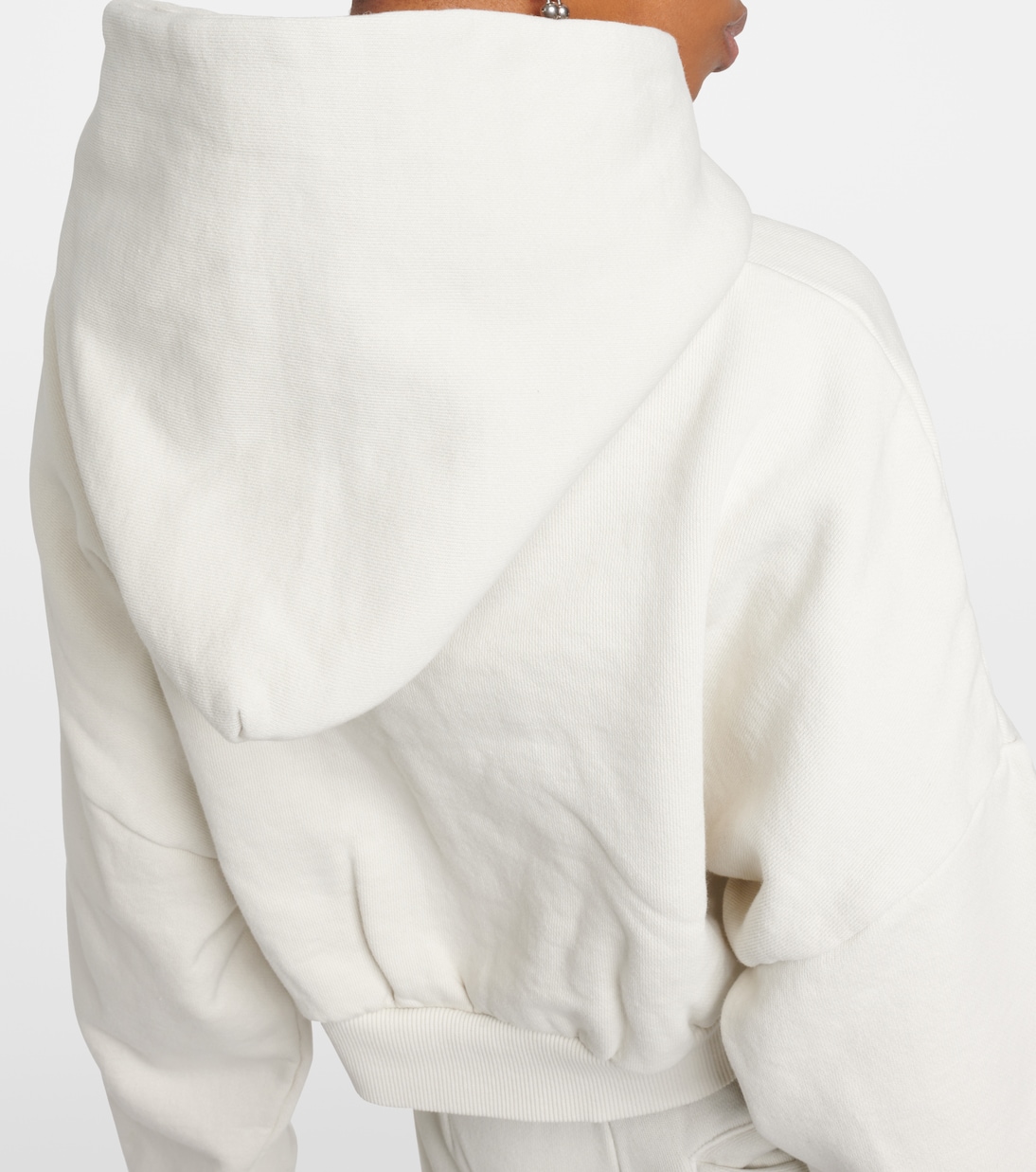 Sudadera con capucha de algodón cropped | Entire Studios