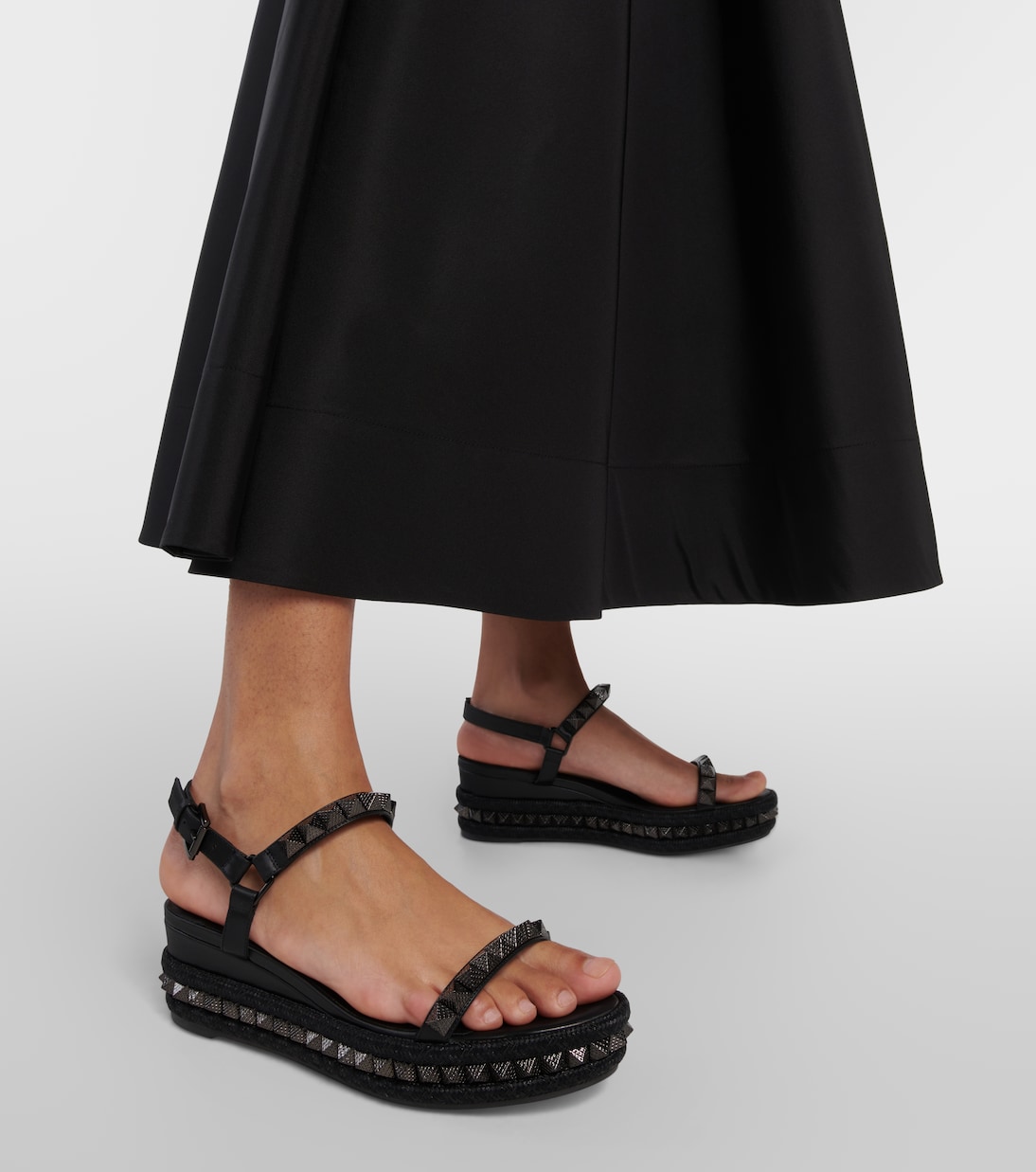 Verzierte Plateausandalen Pyraclou aus Leder | Christian Louboutin