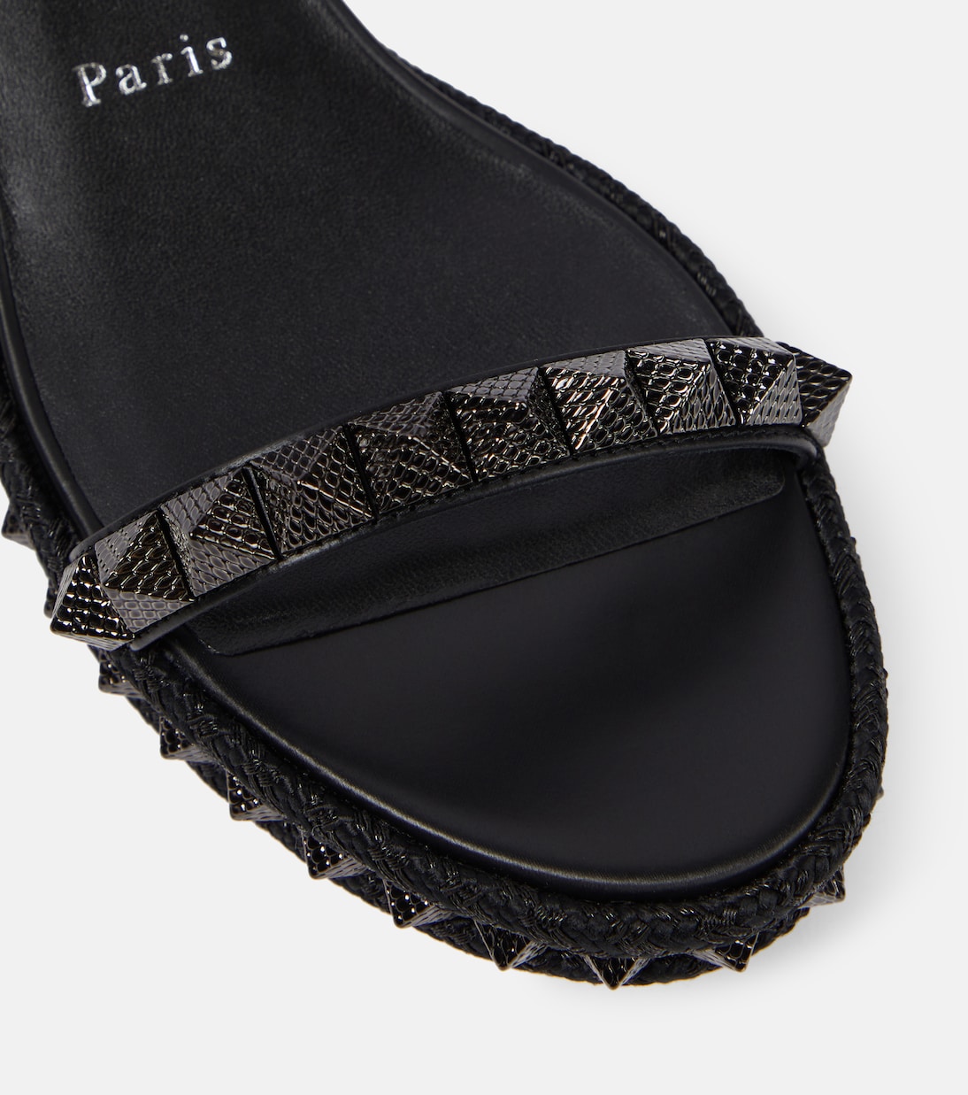 Verzierte Plateausandalen Pyraclou aus Leder | Christian Louboutin