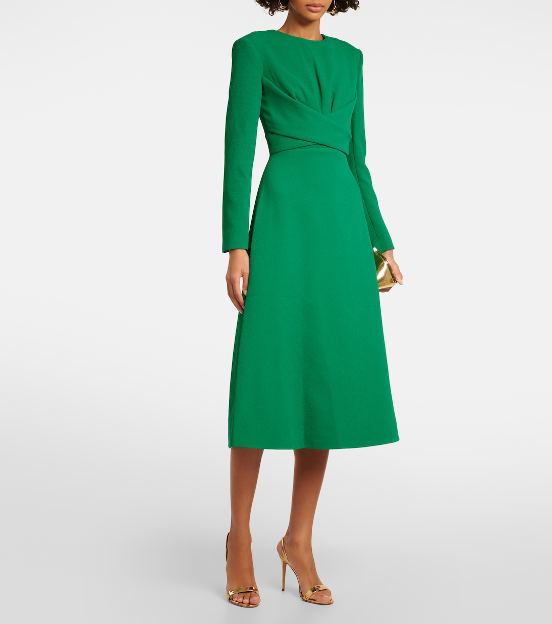 Robe midi Elta en crêpe | Emilia Wickstead