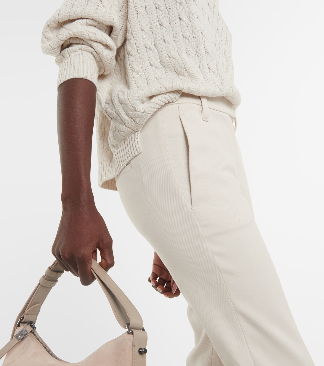 Pantalones Modernos Brunello Cucinelli con Mezcla de Algodón para Jóvenes