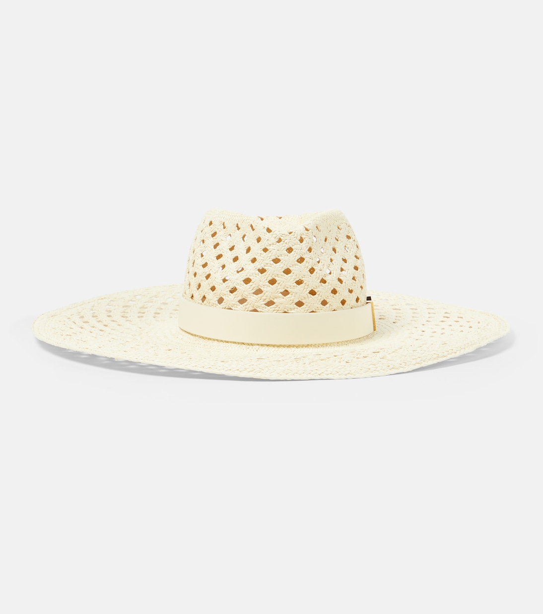 Chapeau en raphia et cuir | Valentino