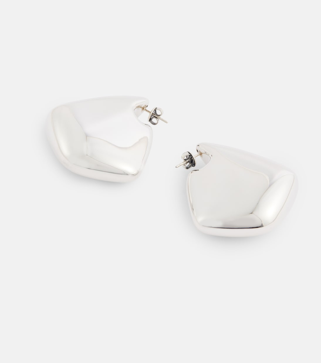 Orecchini in argento sterling di lusso Bottega Veneta, design moderno per giovani trendsetter.