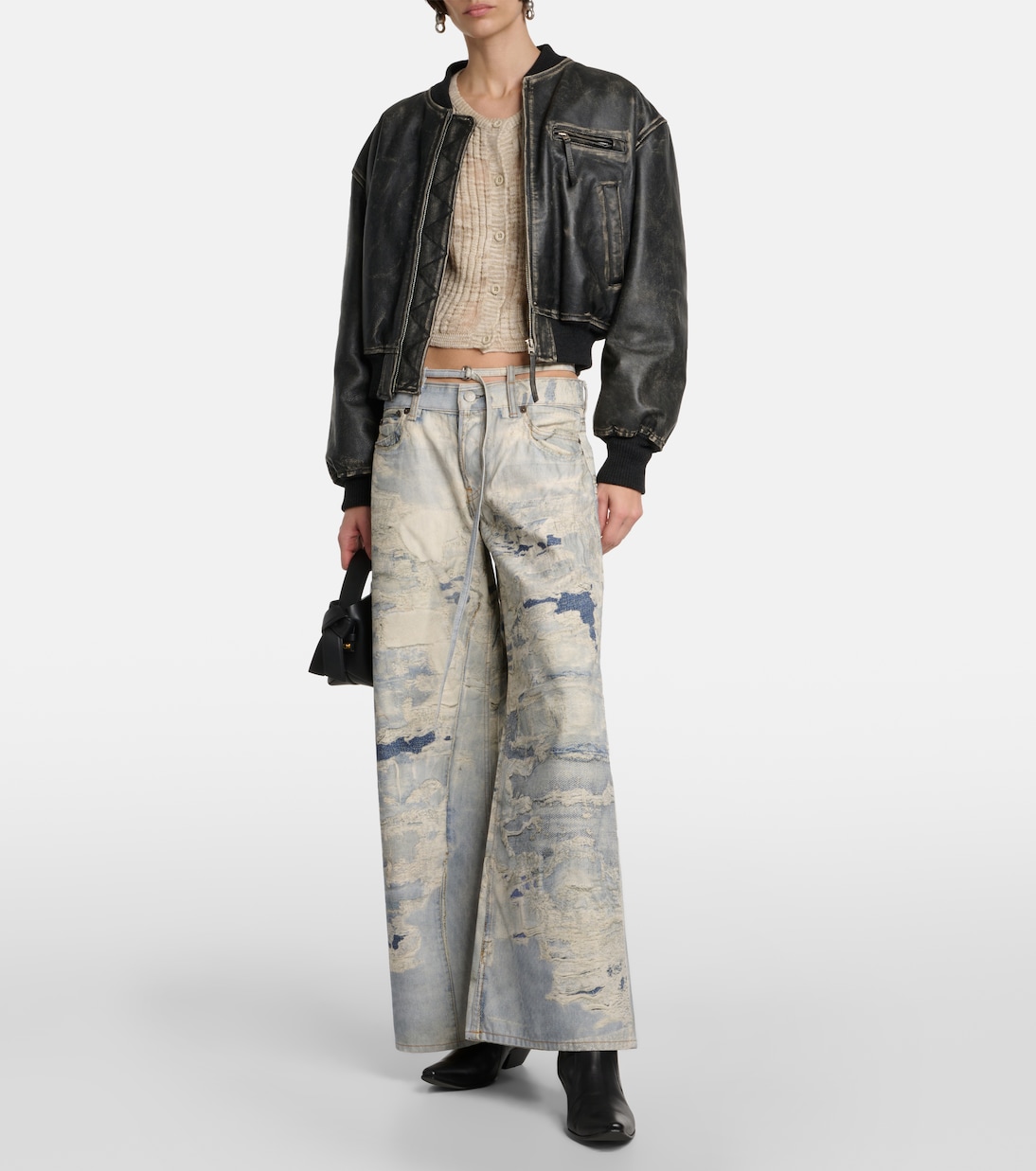 Repair mid-rise wide-leg jeans | Acne Studios