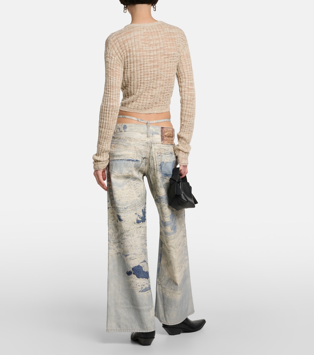 Repair mid-rise wide-leg jeans | Acne Studios