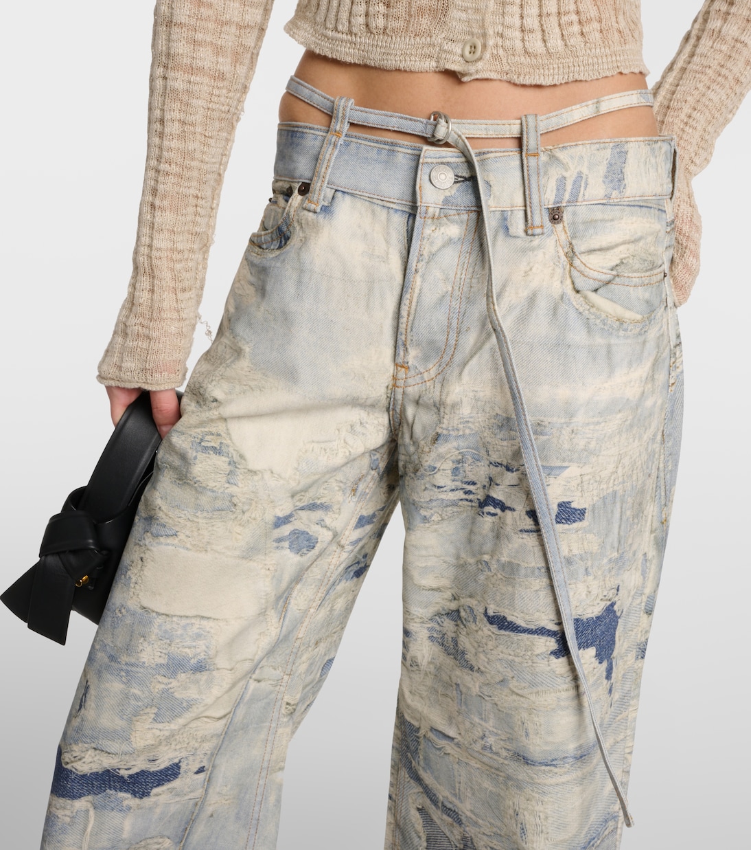 Repair mid-rise wide-leg jeans | Acne Studios