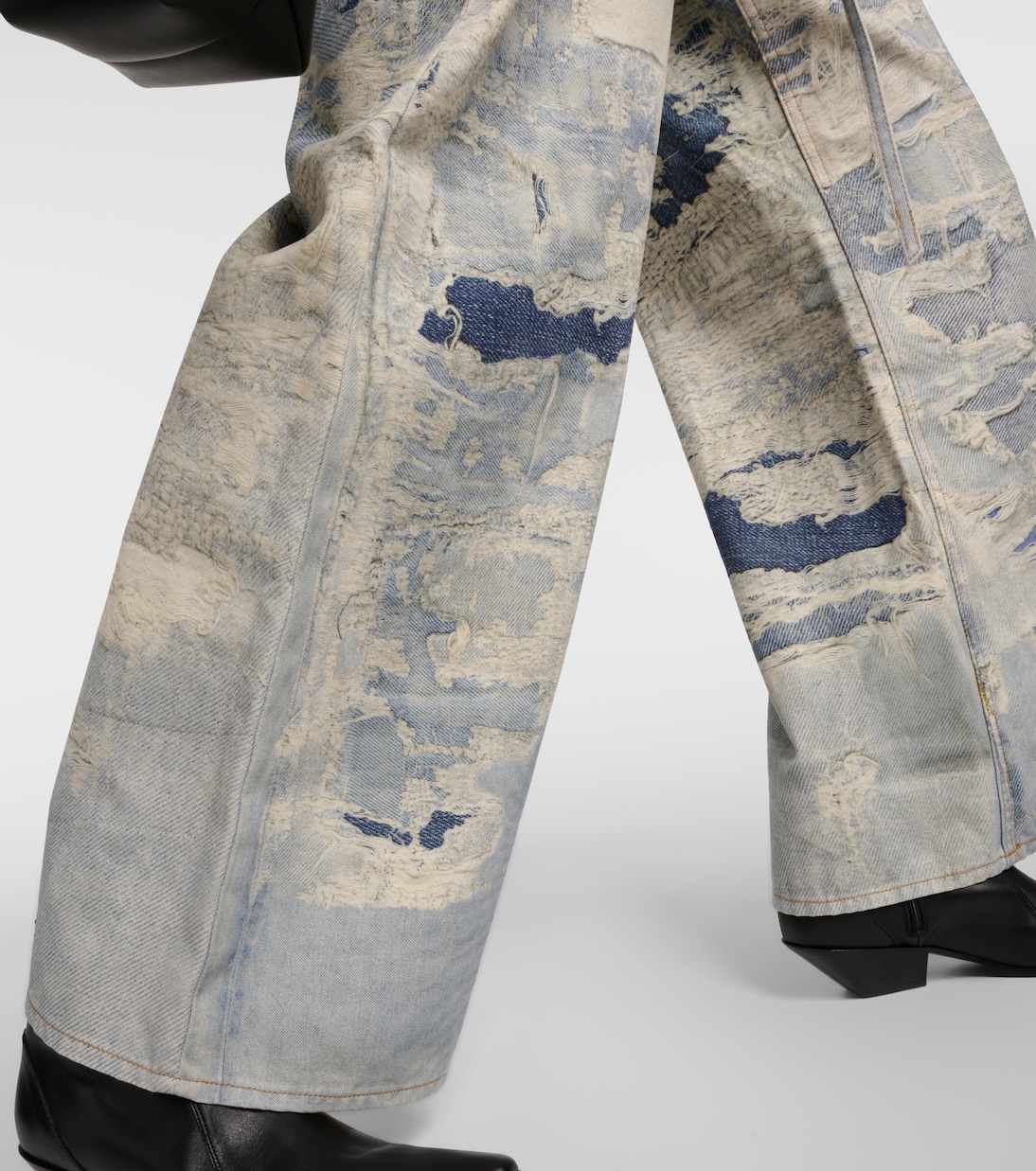 Repair mid-rise wide-leg jeans | Acne Studios