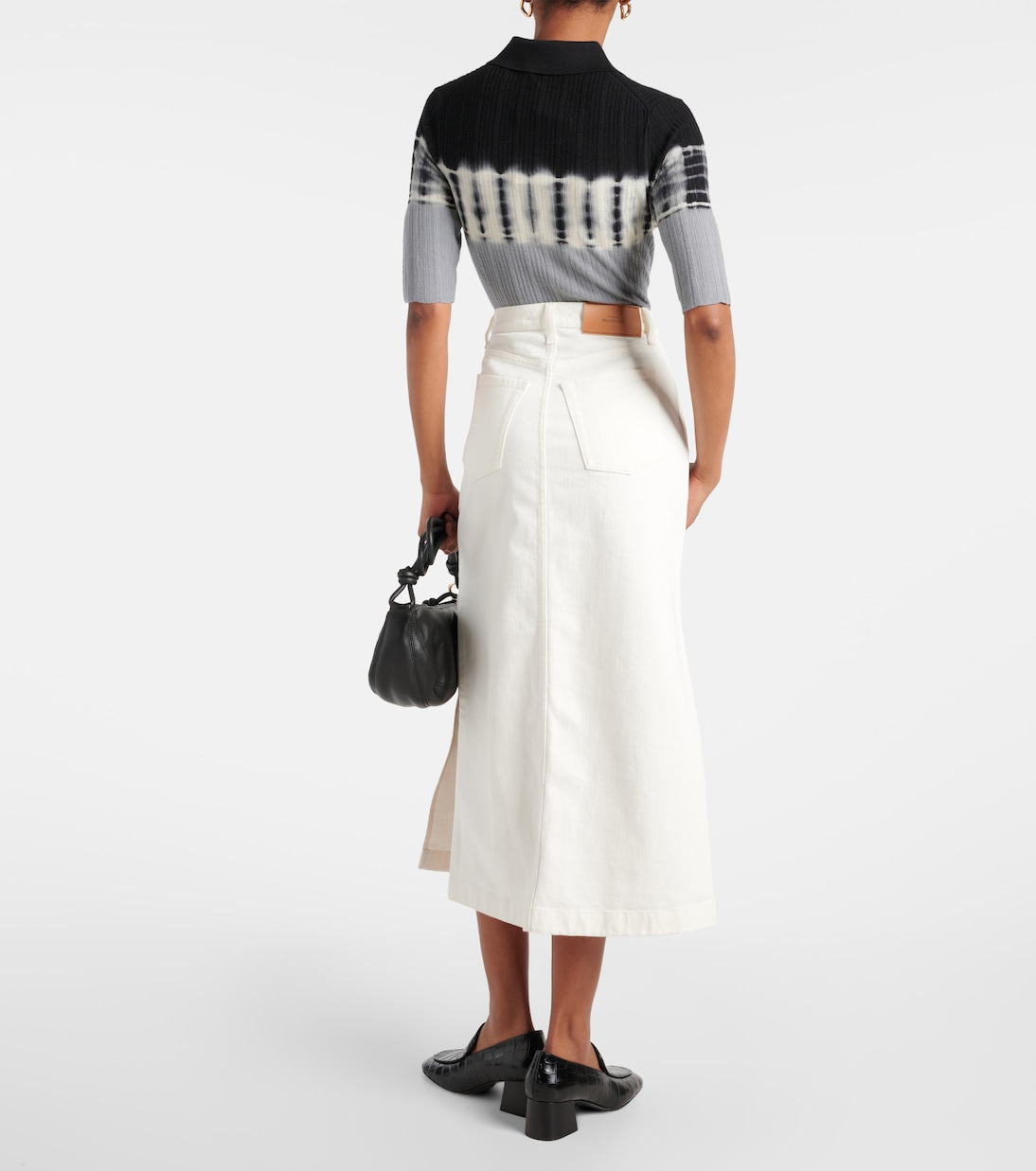 Falda midi de denim de tiro alto | 7 For All Mankind