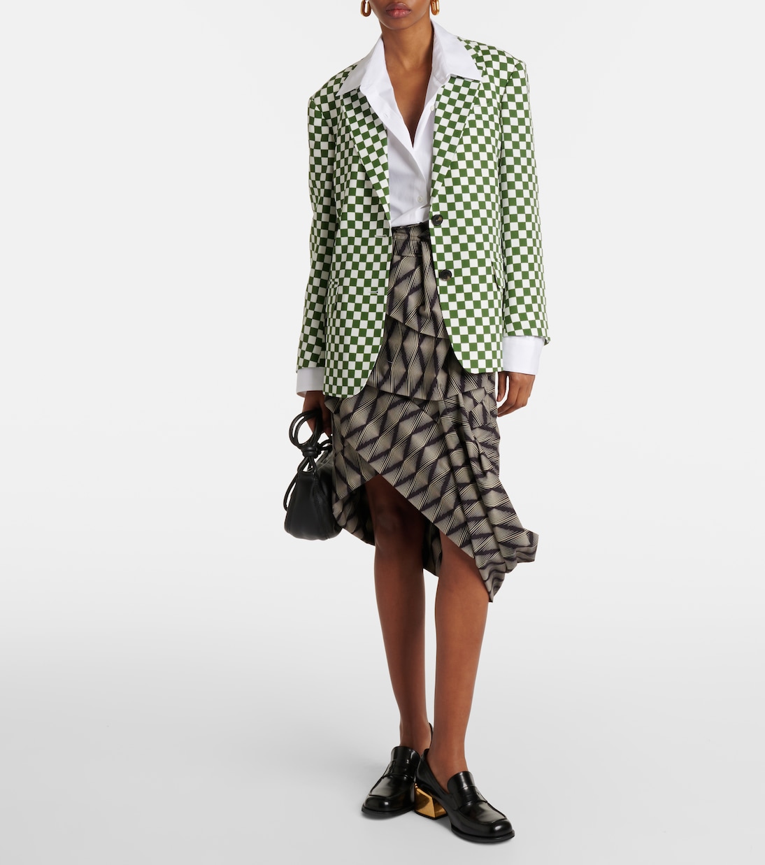 Blazer monopetto a quadri | Dries Van Noten