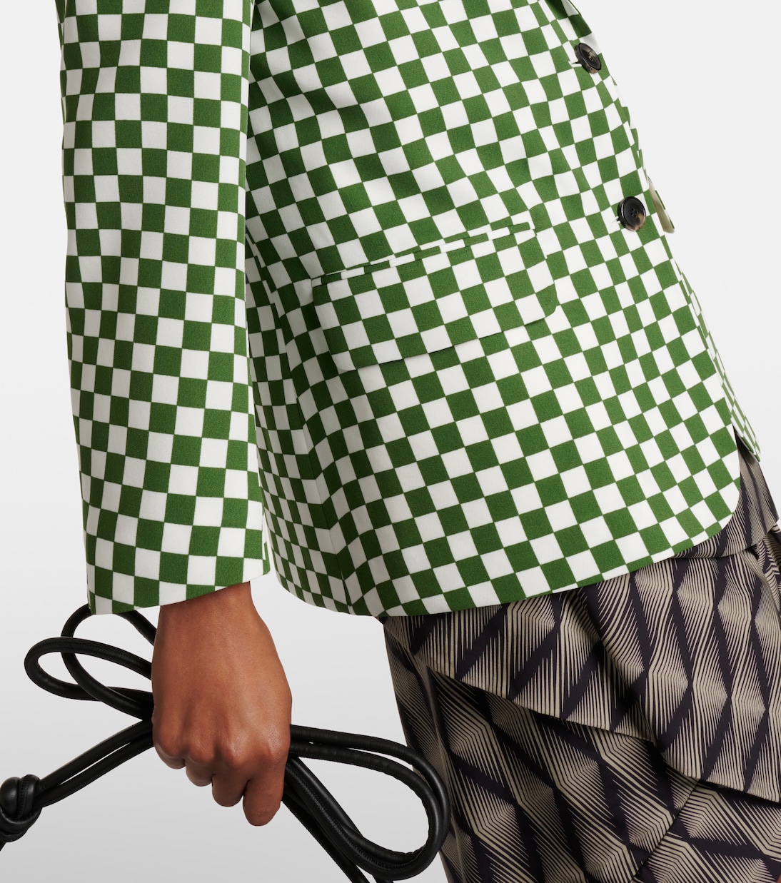 Blazer monopetto a quadri | Dries Van Noten