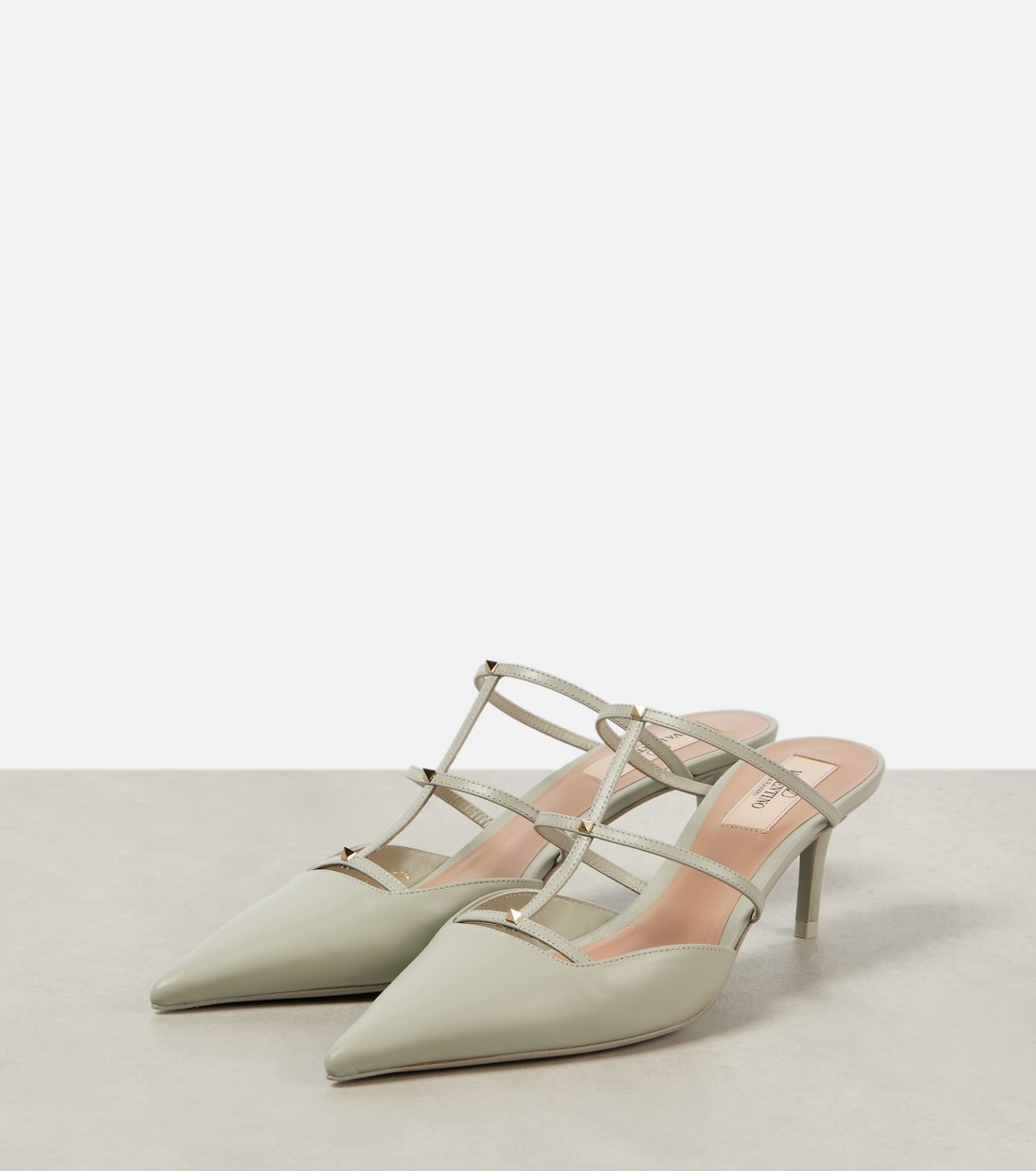 Mules Rockstud Wispy 60 aus Leder | Valentino Garavani