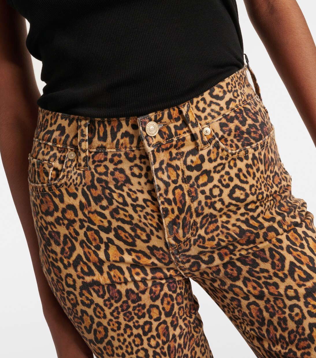 Ali leopard-print high-rise flared jeans | 7 For All Mankind
