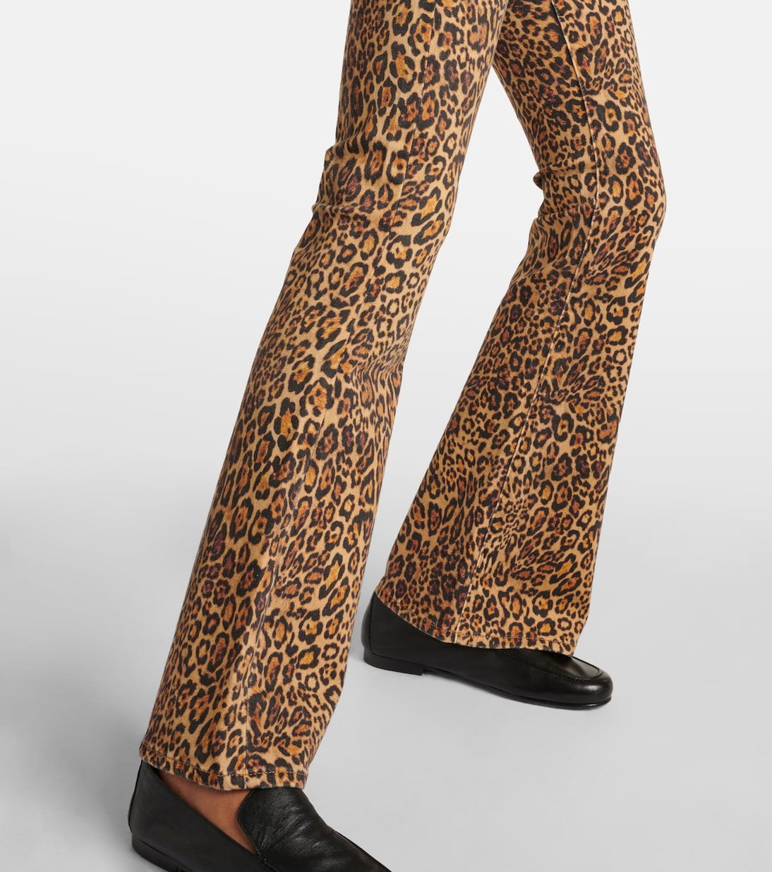 Ali leopard-print high-rise flared jeans | 7 For All Mankind