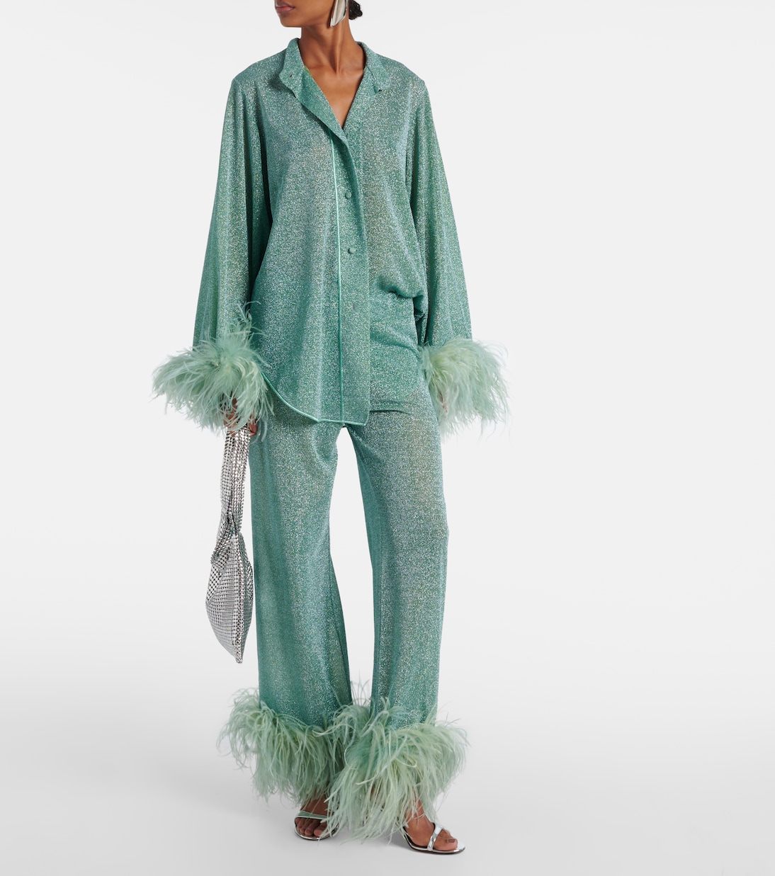Hose Lumière Plumage mit Federn | Oséree