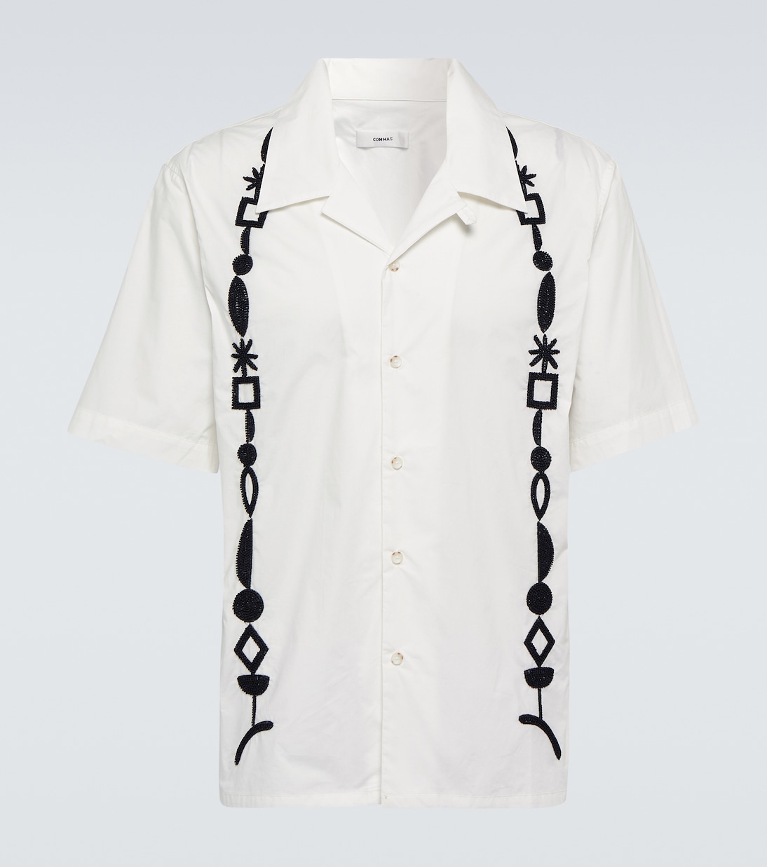 Camicia in cotone con perline | Commas