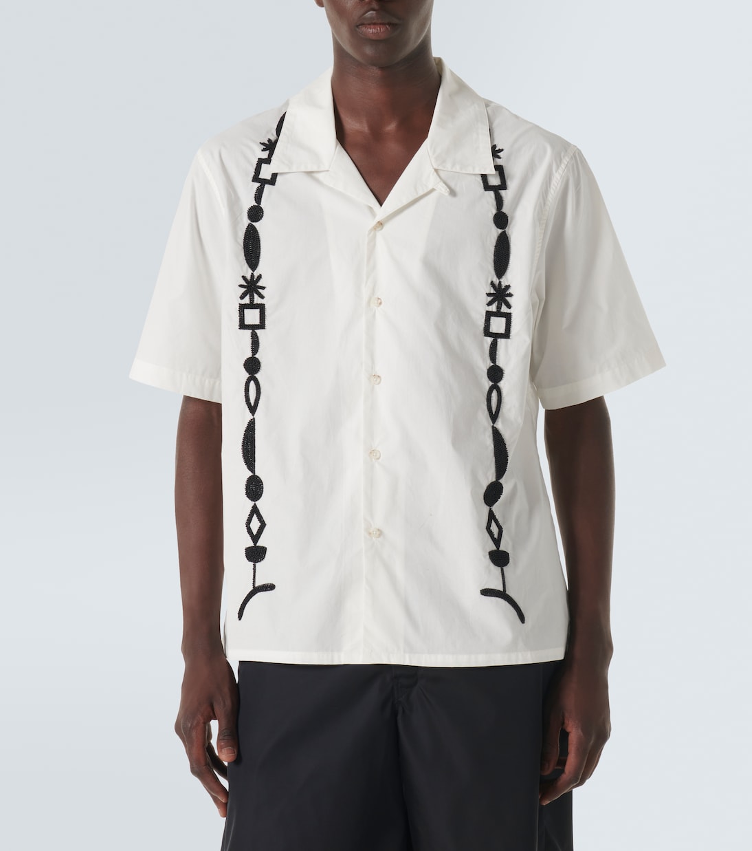 Camicia in cotone con perline | Commas