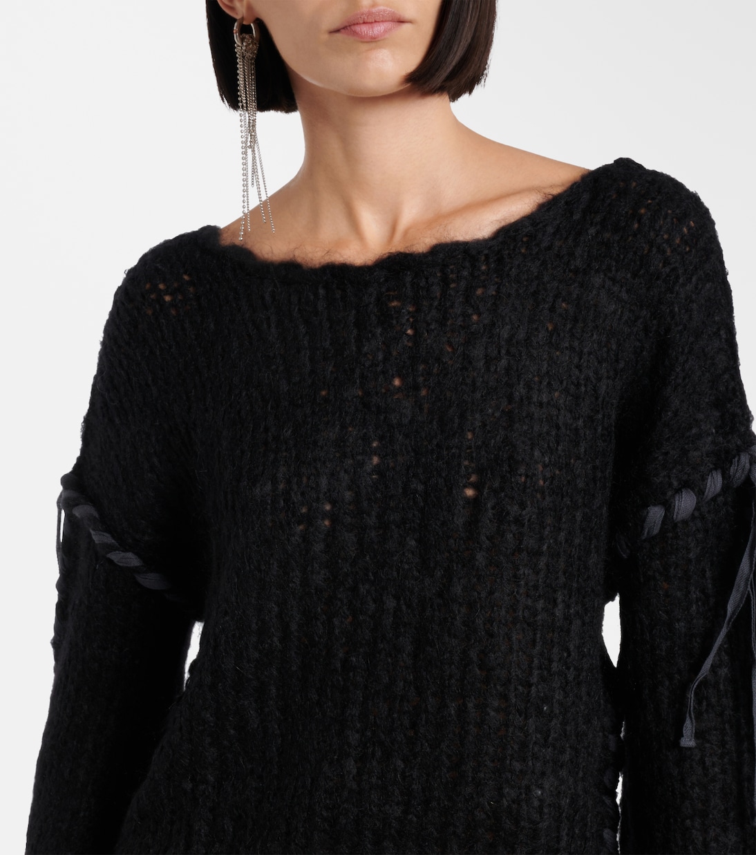 Cropped open knit sweater  | Acne Studios