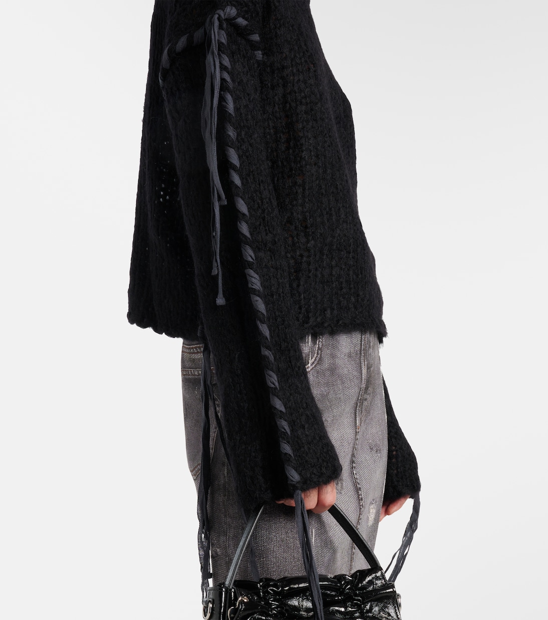 Cropped open knit sweater  | Acne Studios