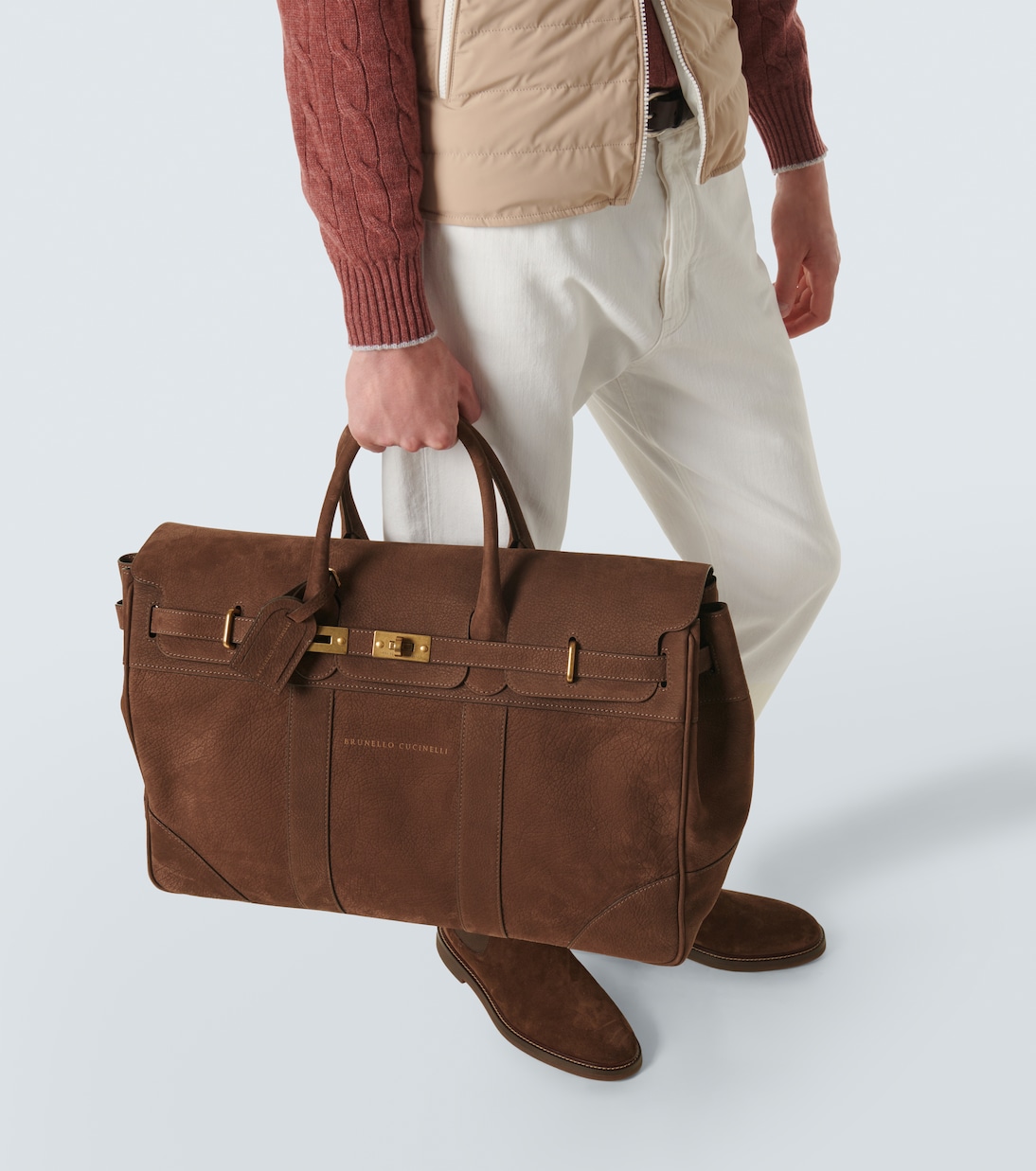Borsa da viaggio in pelle | Brunello Cucinelli