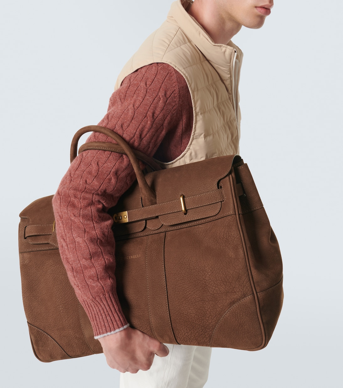 Borsa da viaggio in pelle | Brunello Cucinelli