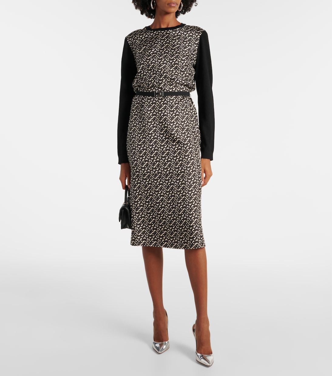 Abito midi in lana con seta | Tory Burch