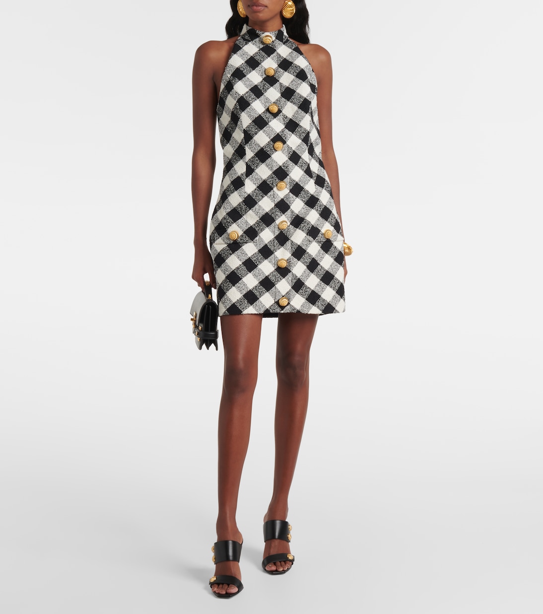Robe en tweed de coton mélangé | Balmain