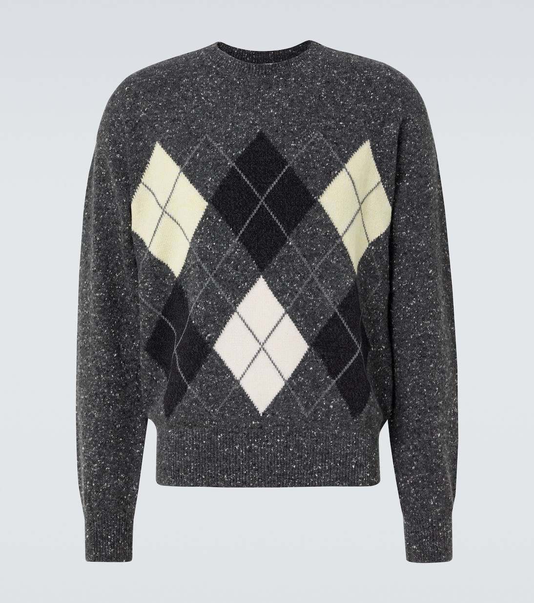 Pincer argyle cashmere tweed sweater | The Row