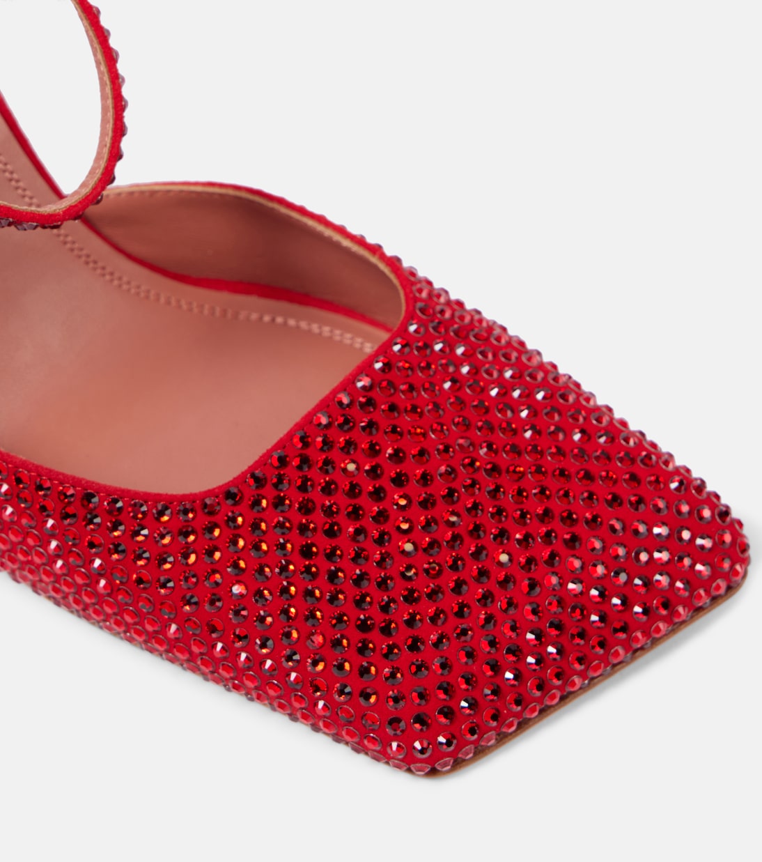 Escarpins Charlotte Crystal 95 en daim | Amina Muaddi
