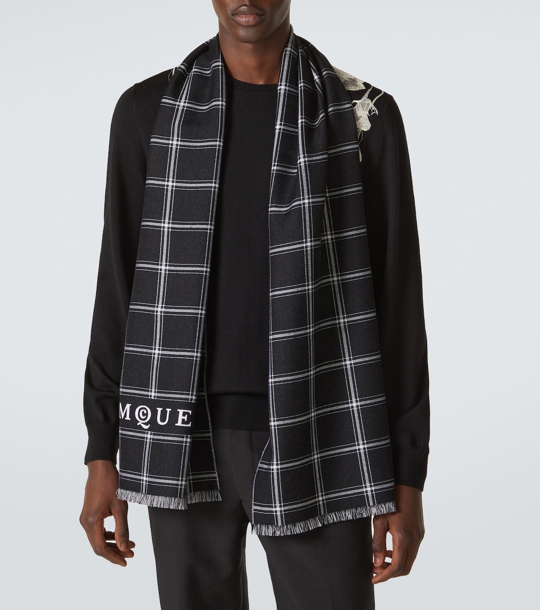 Sciarpa in lana a quadri | McQueen