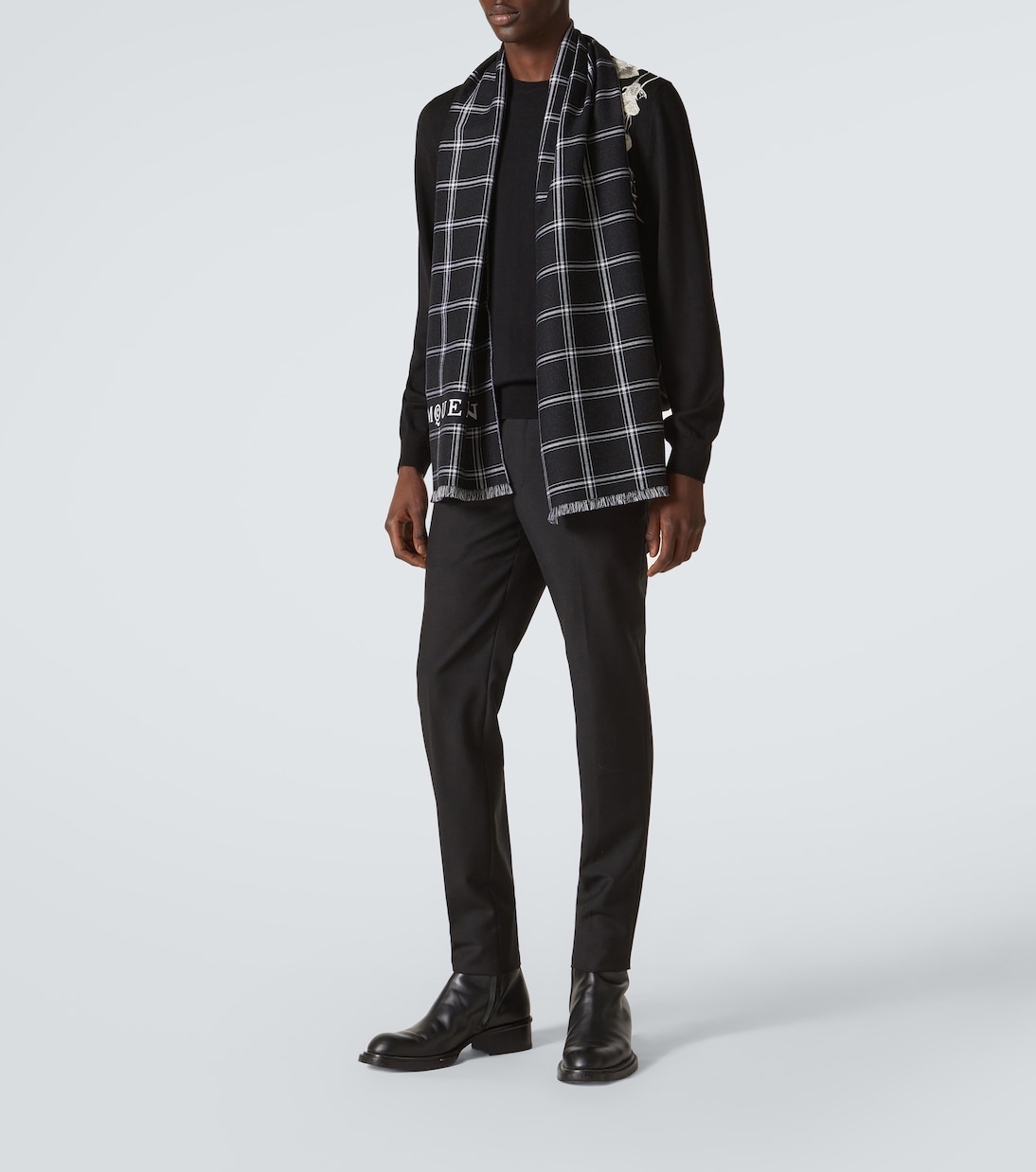 Sciarpa in lana a quadri | McQueen