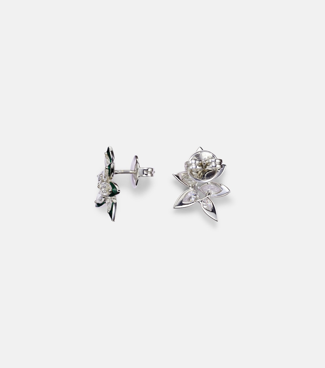 Orecchini in oro bianco 18kt con diamanti | Kamyen