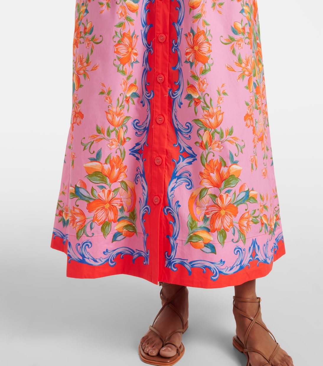 Sicily Flowers cotton shirt dress | Farm Rio