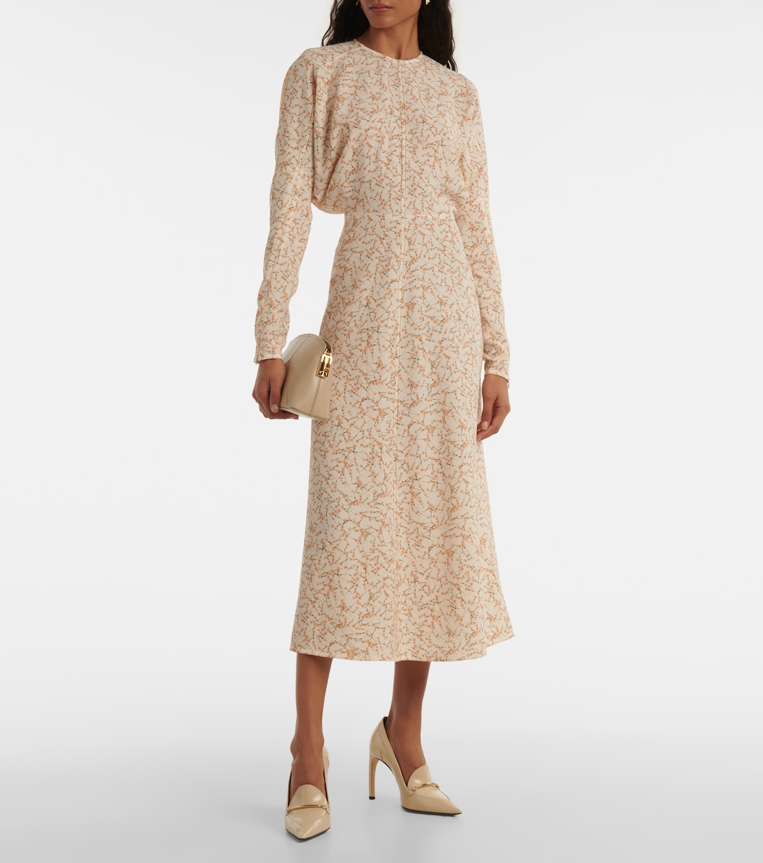 Bedrucktes Midikleid Dolman | Victoria Beckham